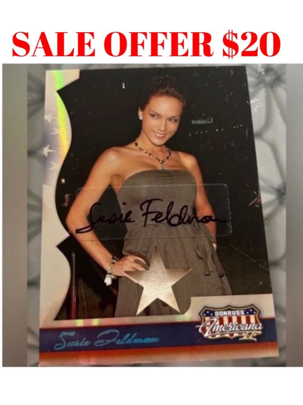 Susie Feldman 2008 Donruss Autograph Worn Celebrity Card